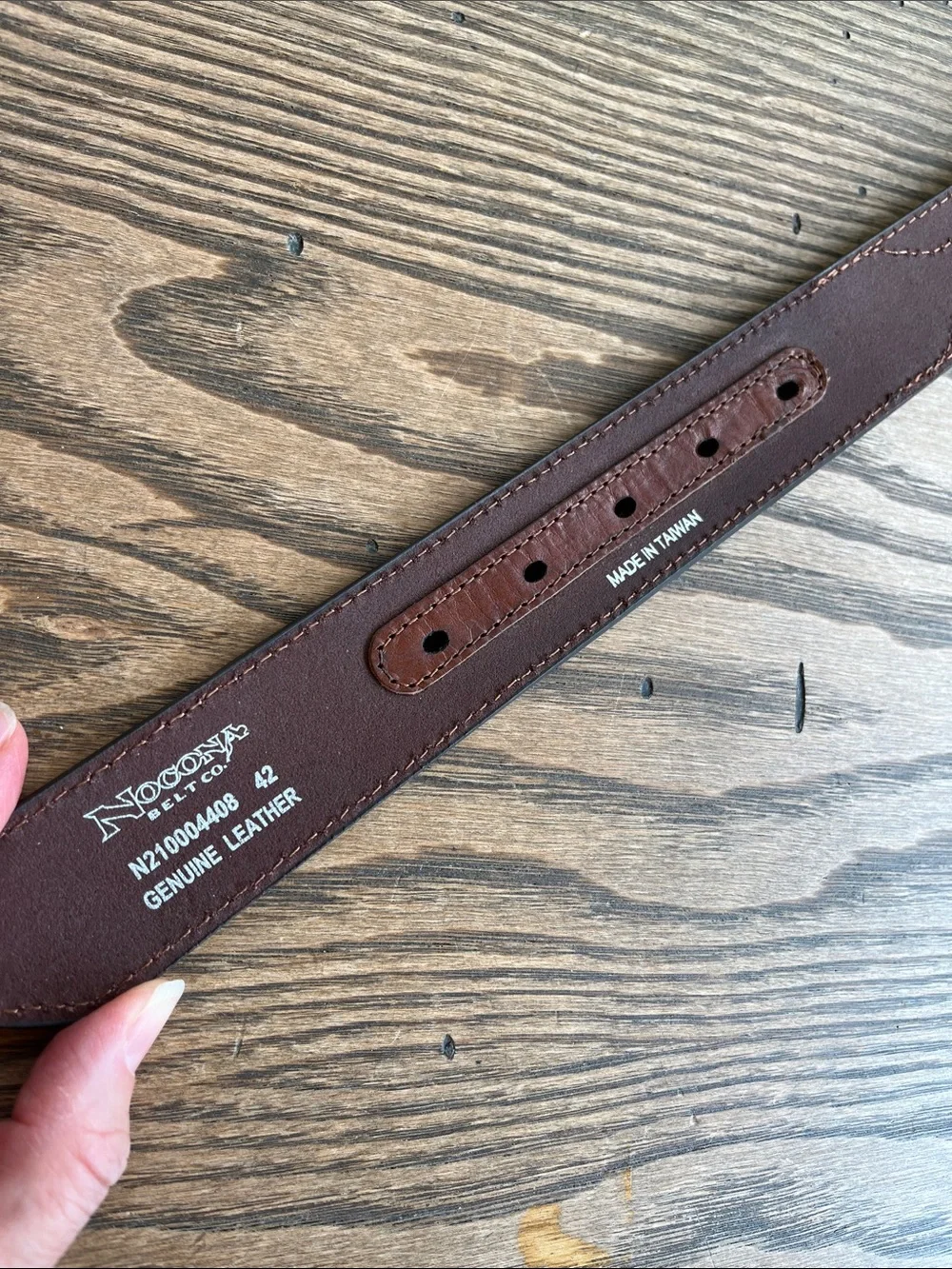 Nocona Brown tooled Leather with Colorful Beaded design southwest western 42